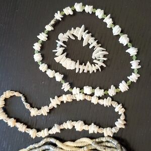 3 Shell Necklaces 1 Shell Bracelt